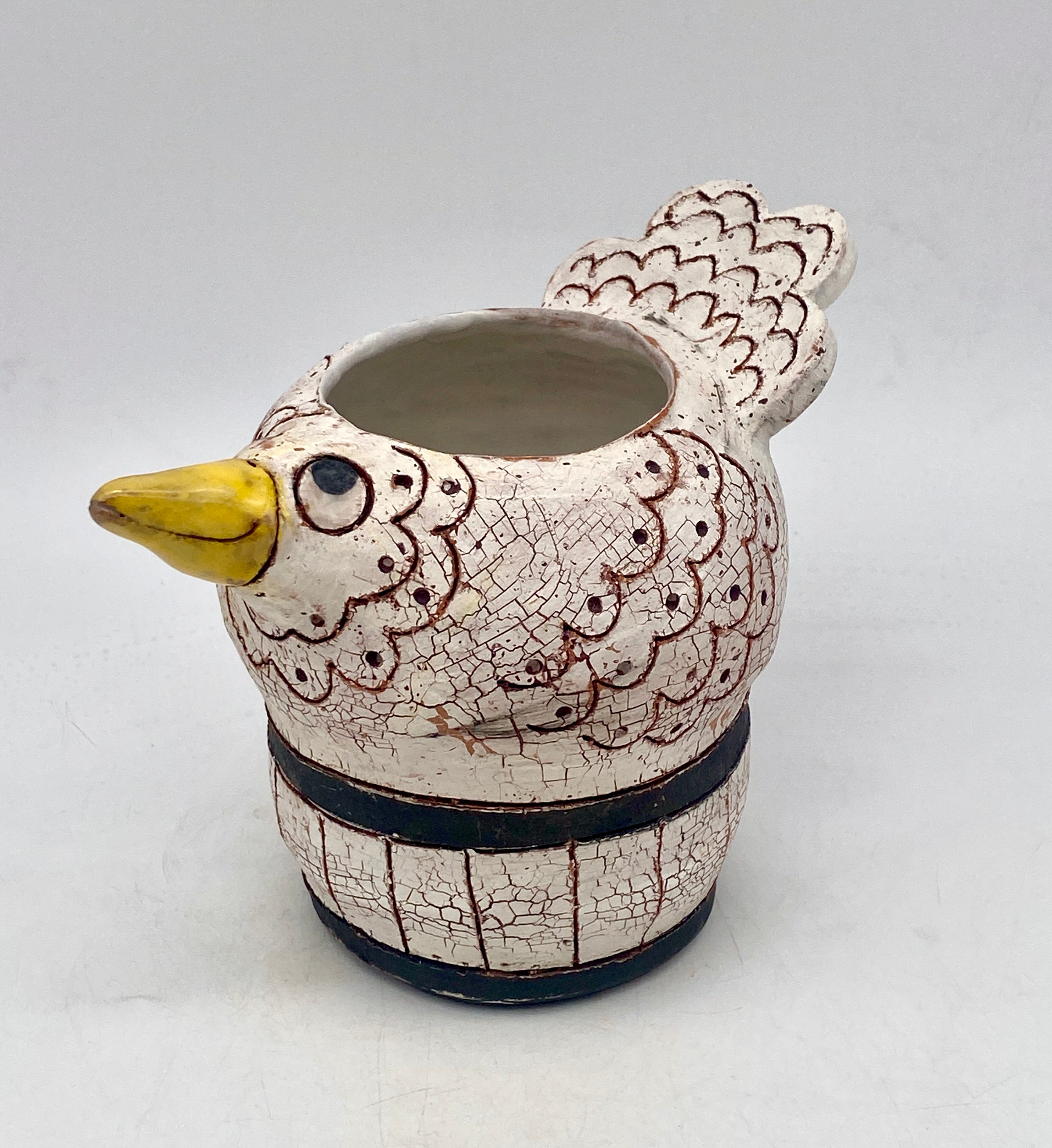 411. White Bird Vase