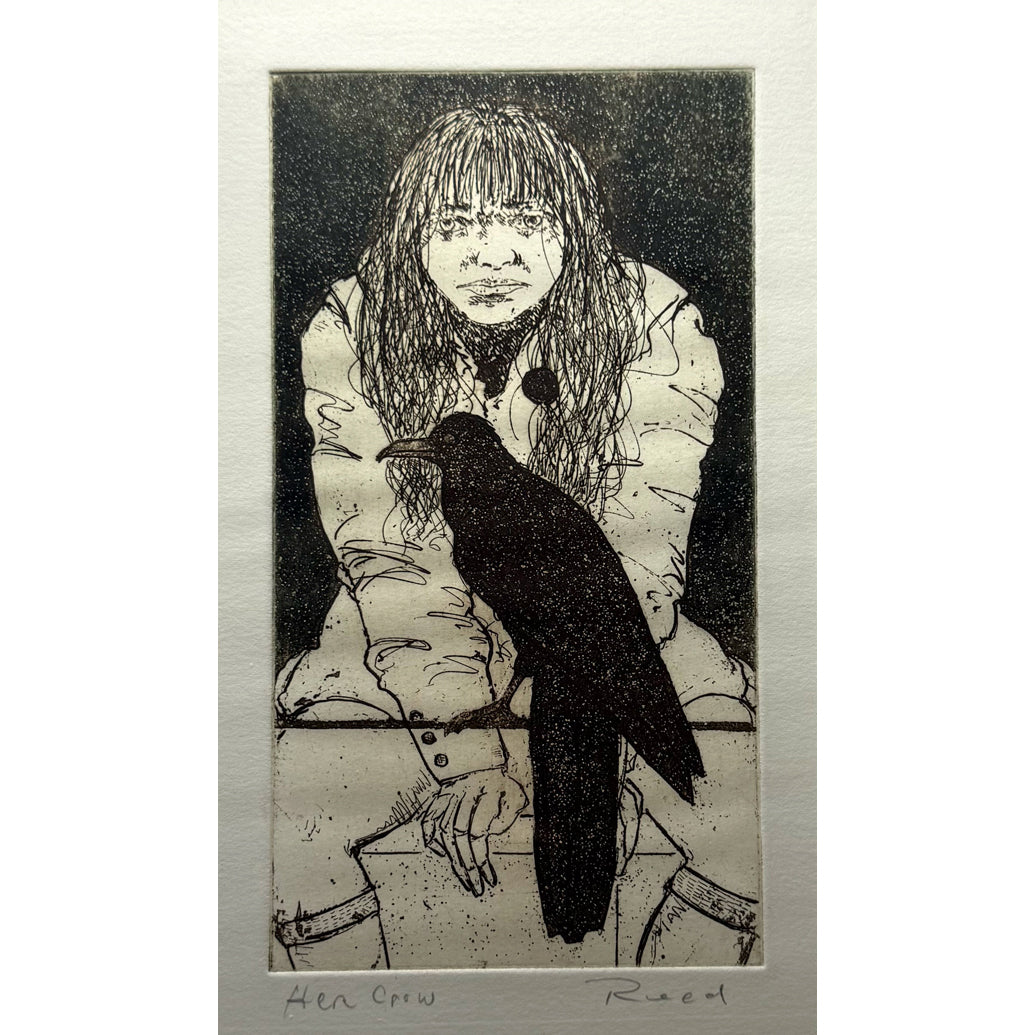 108. Her Crow - Etching