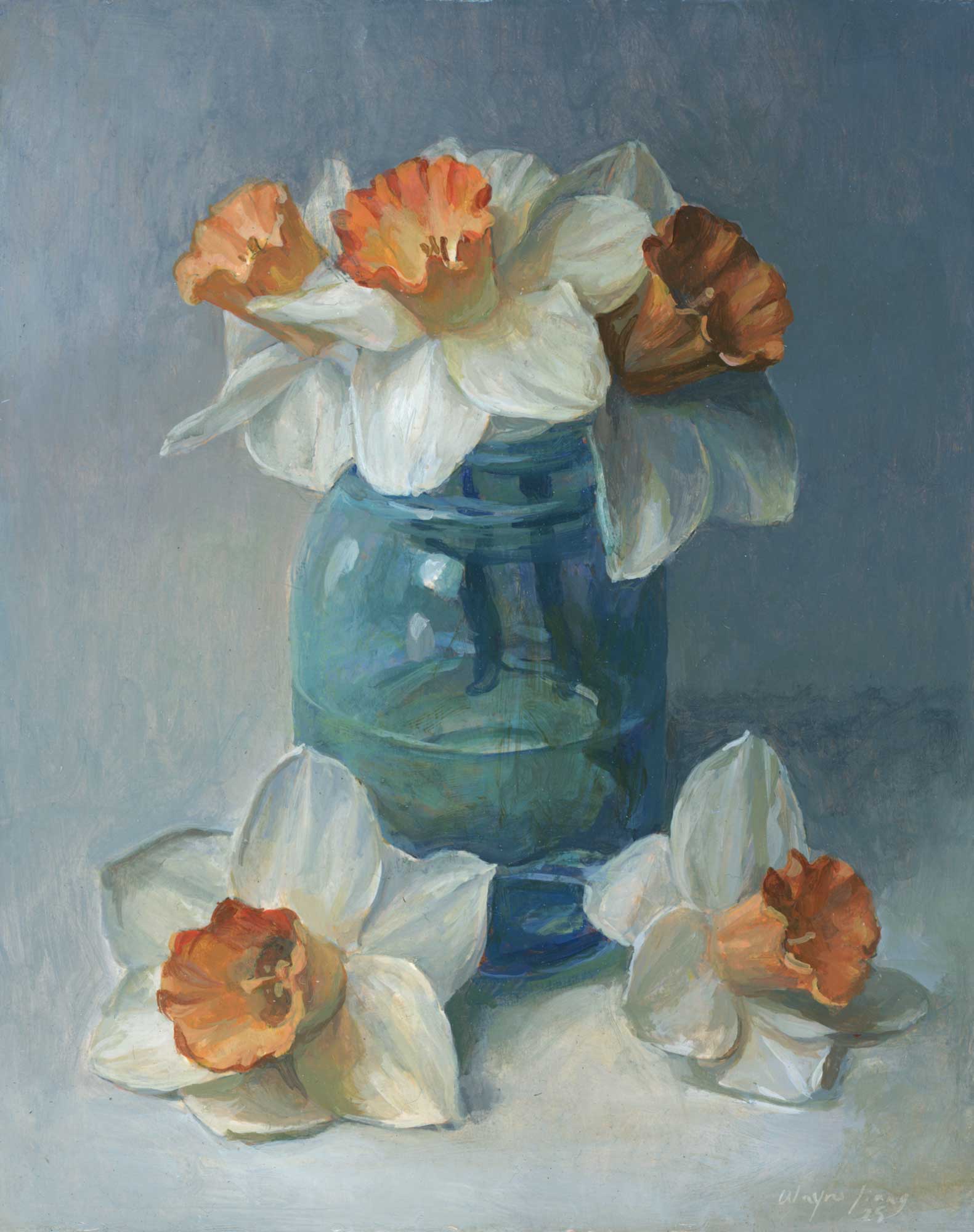 111. Daffodils-in-Green-Jar