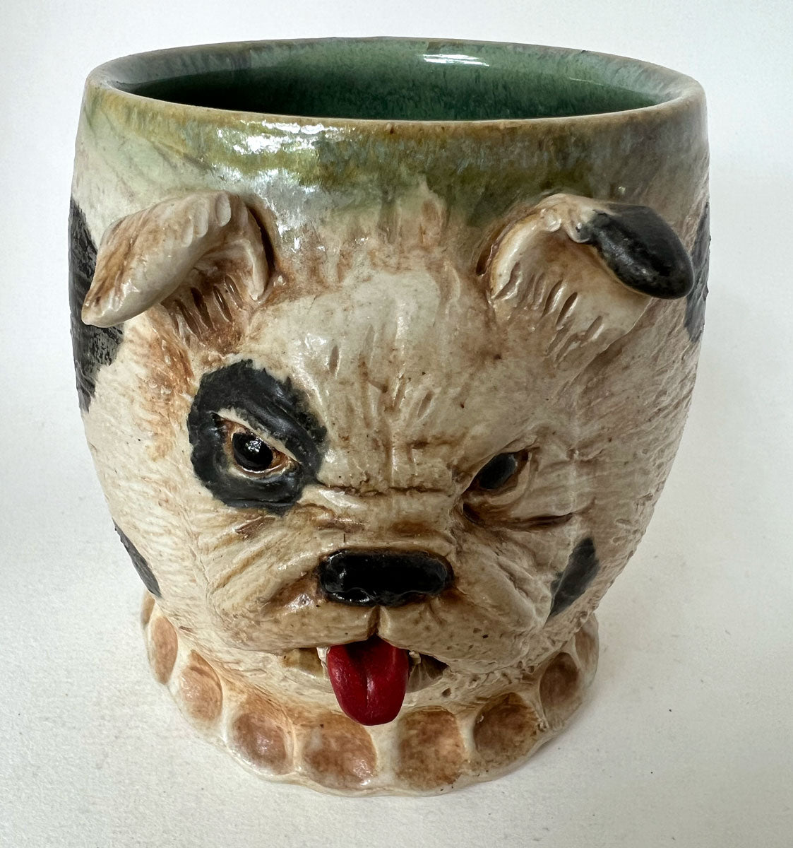 112. White Bulldog Mug