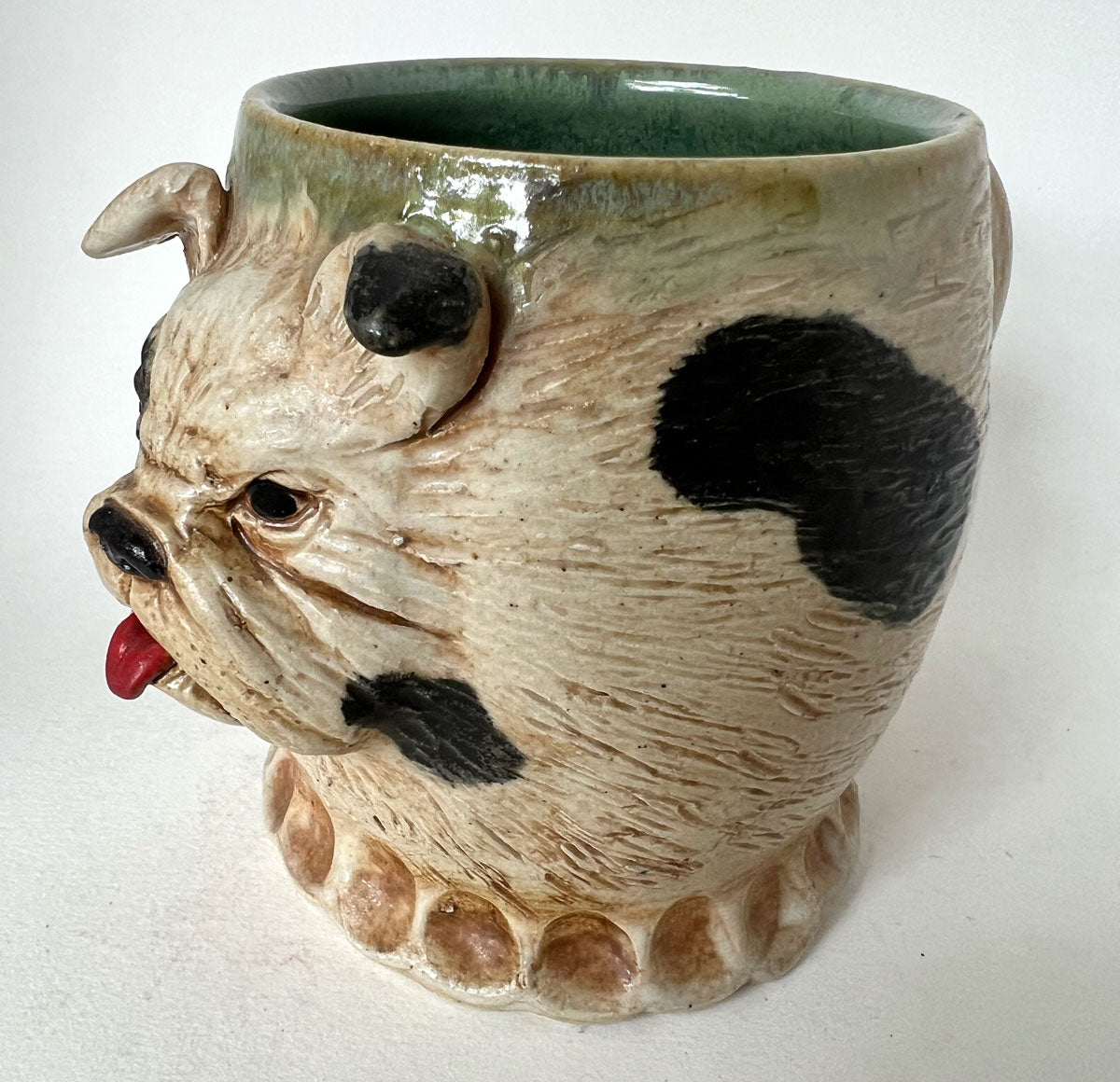 112. White Bulldog Mug