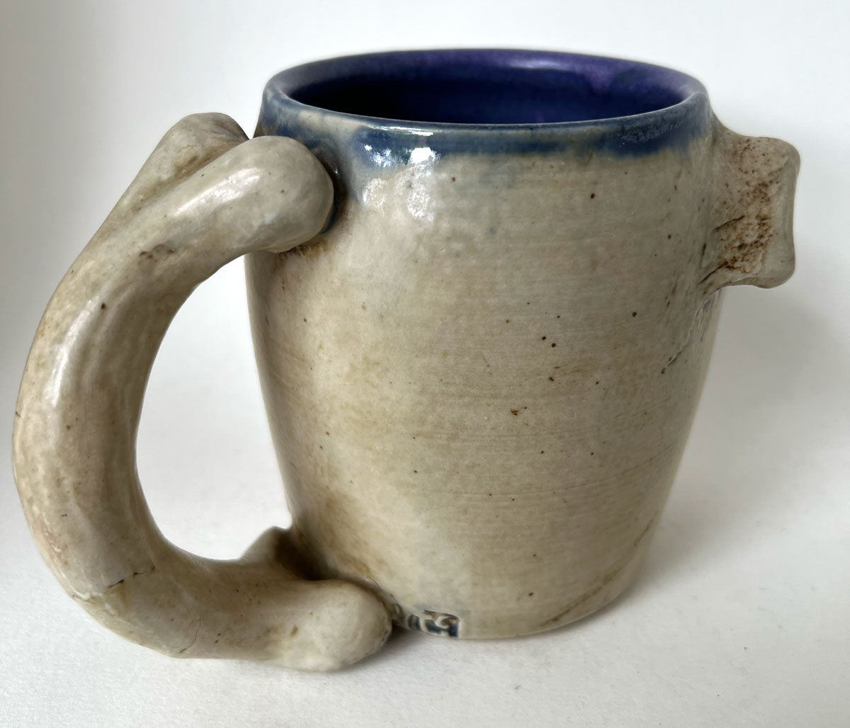113. White Bulldog Mug