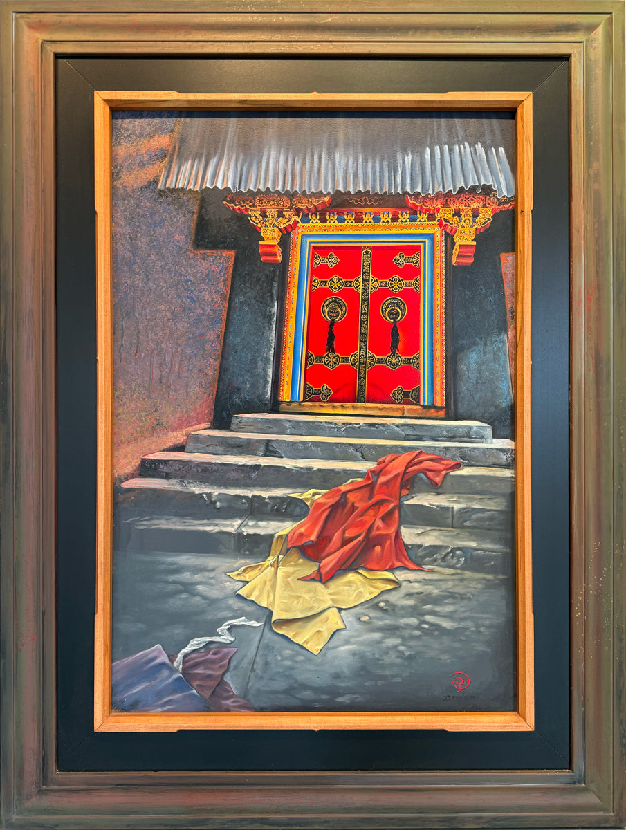 132. RED DOORS AT TASHI LUMPO SHIGATSE TIBET