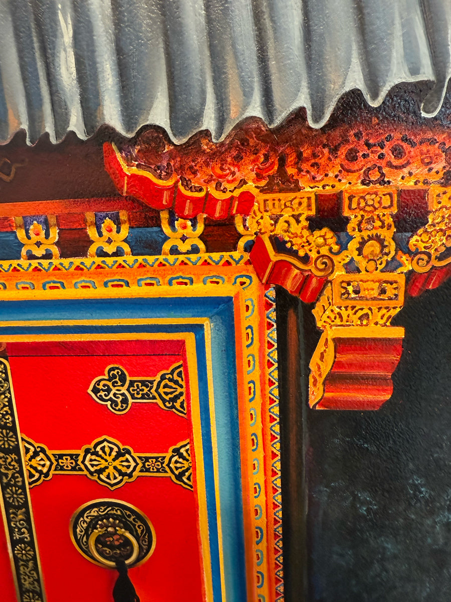 132. RED DOORS AT TASHI LUMPO SHIGATSE TIBET