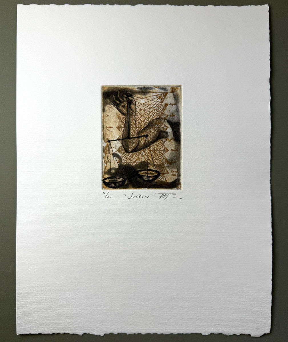 Nicole Rawlins — Justice (Intaglio Print)