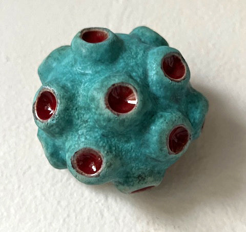 25-59  Red and Turquoise Blanc Mange Wall Pod