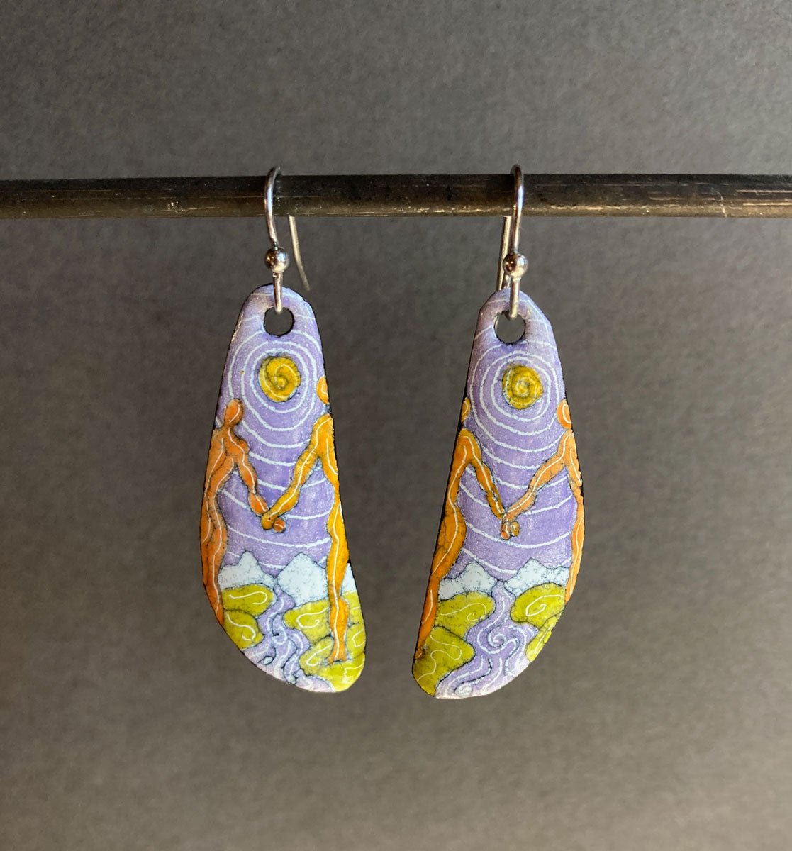 313. Lovers Enamel Earrings