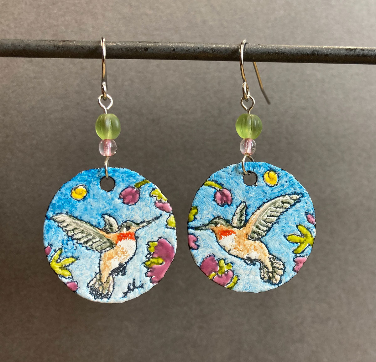 318. Hummer Enamel Earrings