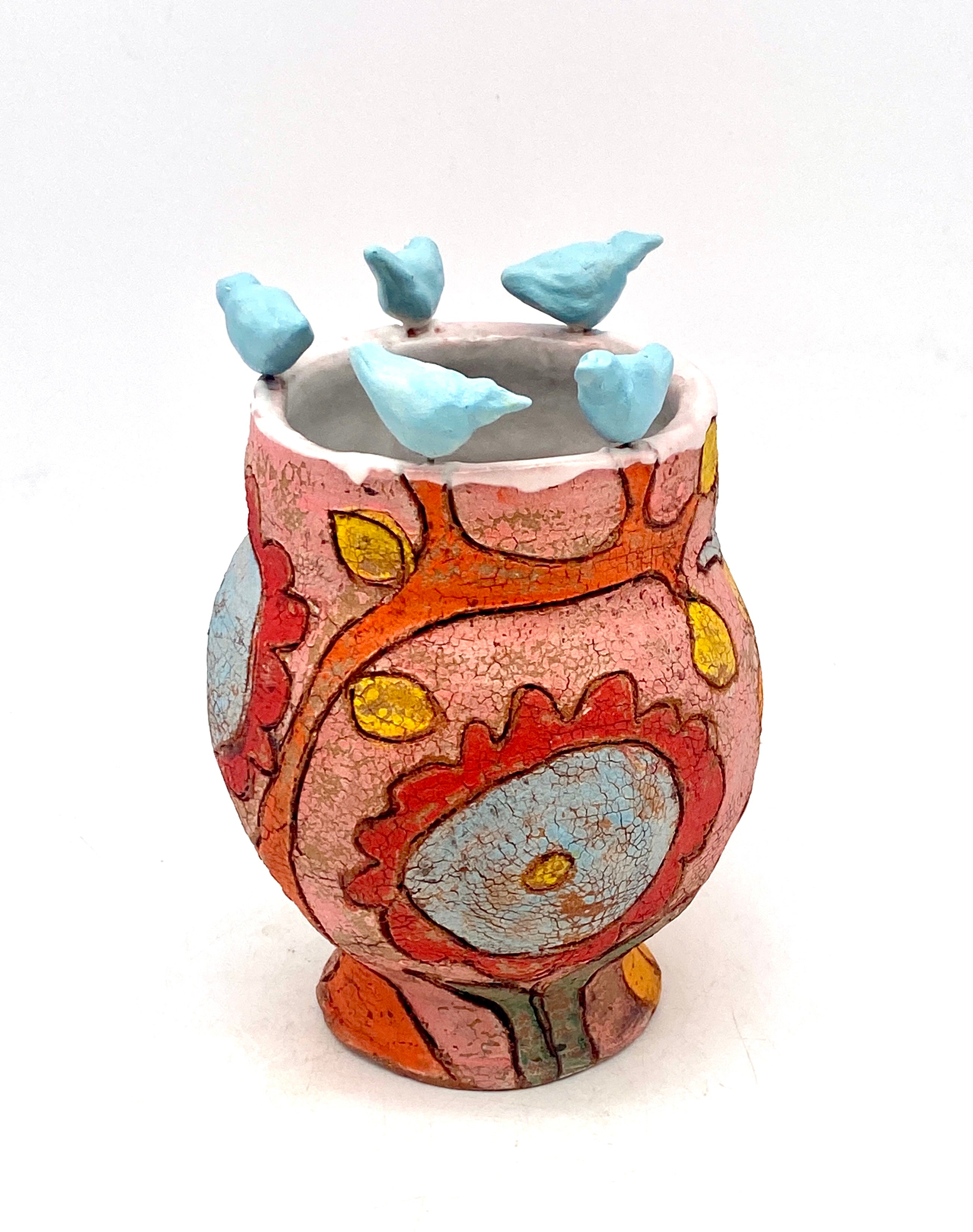 412. Blue Birdies on Rim