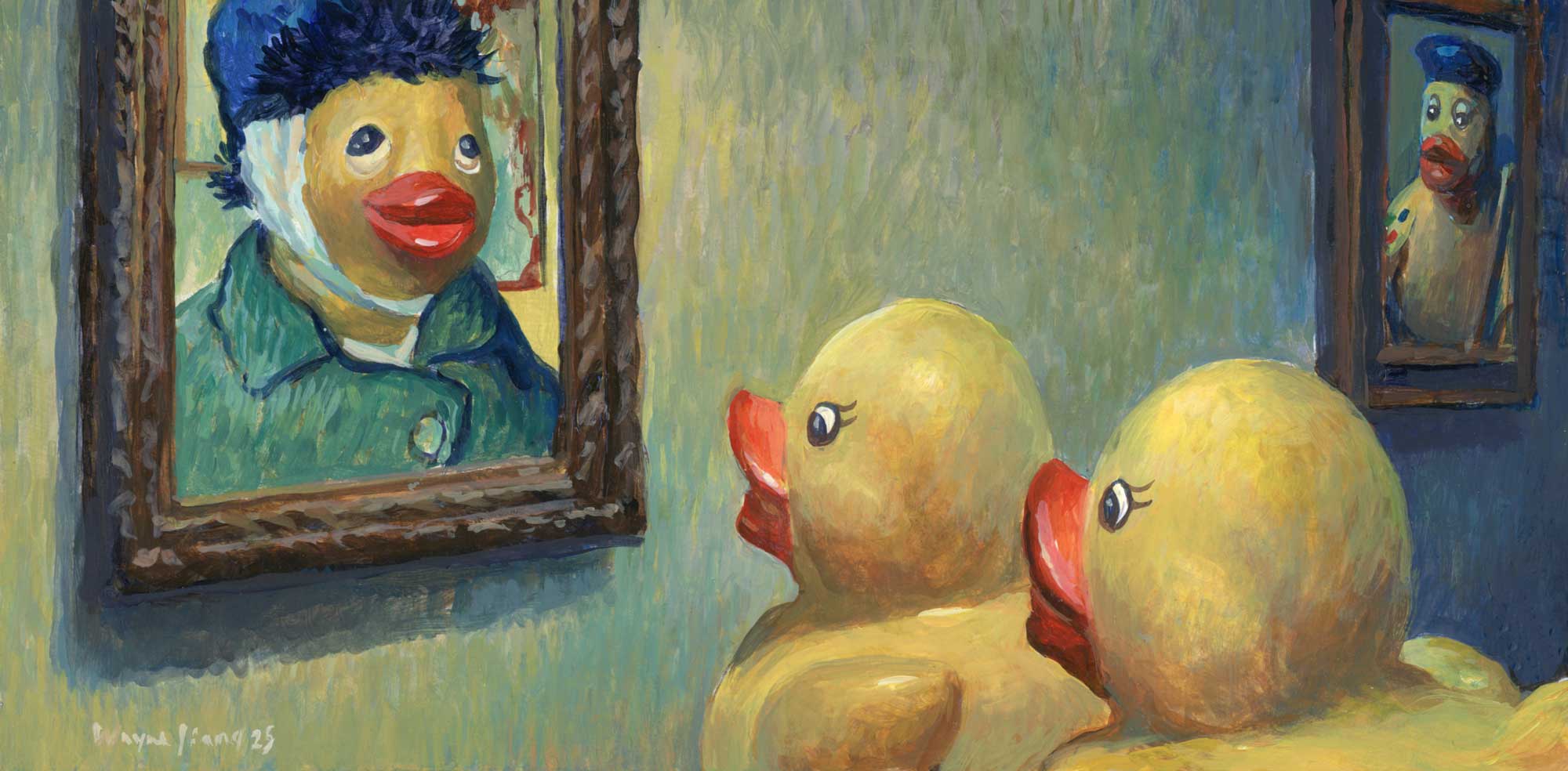 134. Viewing the Self Portrait by Vincent Van Duck