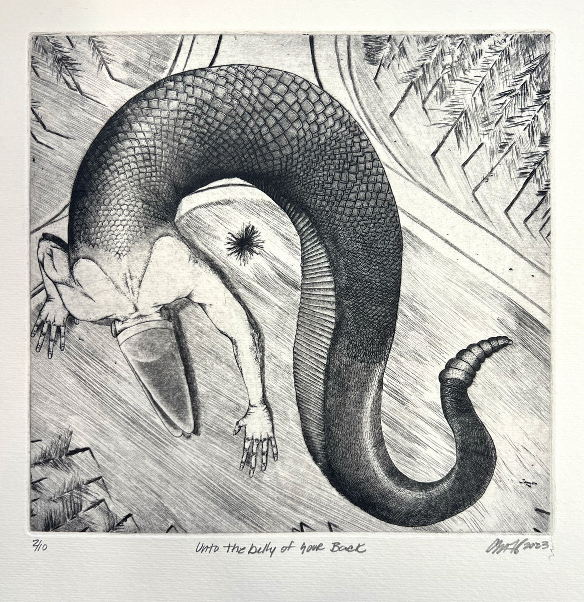 49UF. Unto the belly of your back