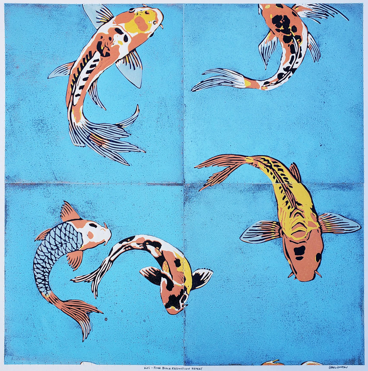 144. Koi 4-Plex (Framed)