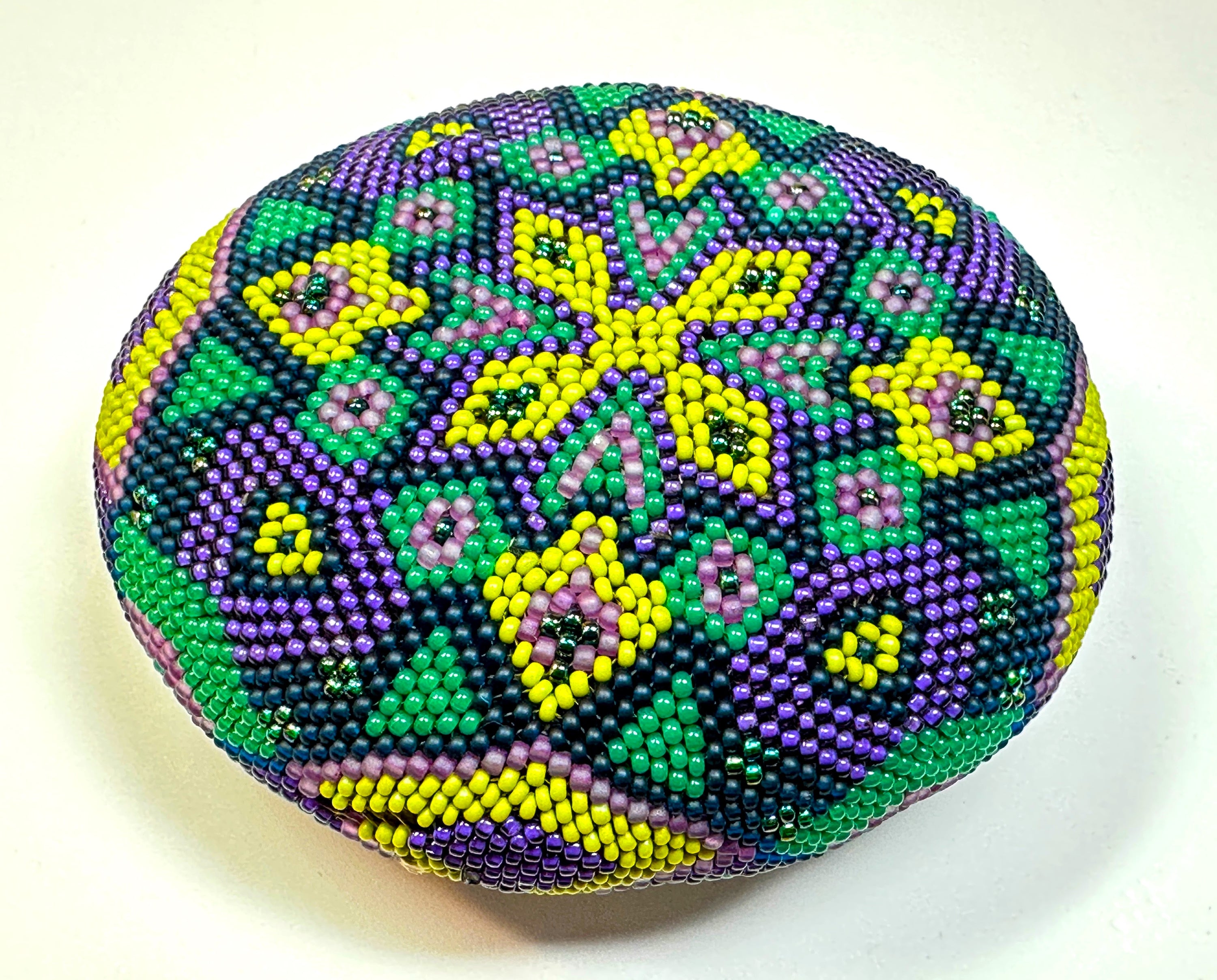 29. Green Orchid Mandala Stone