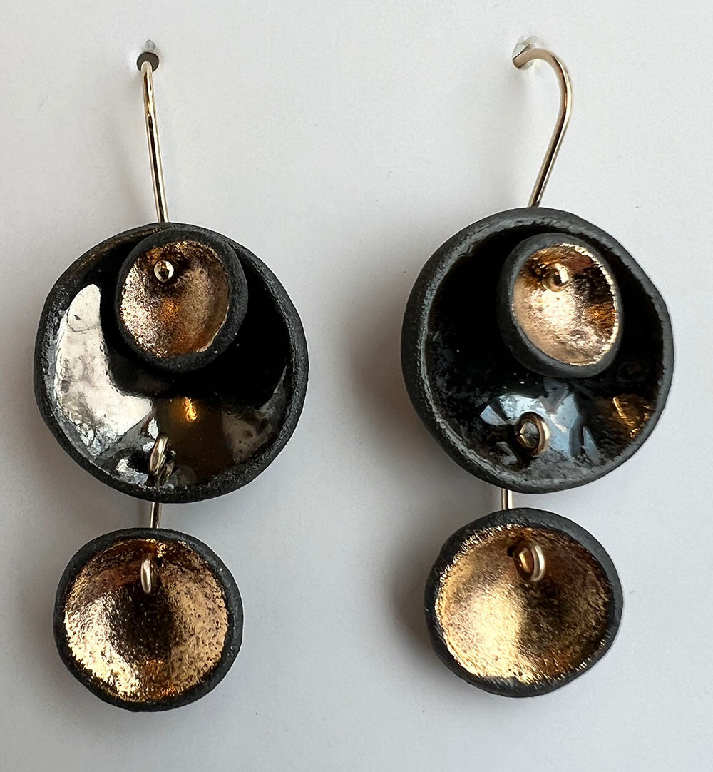 6-22. Gold Dangle Nest Earring