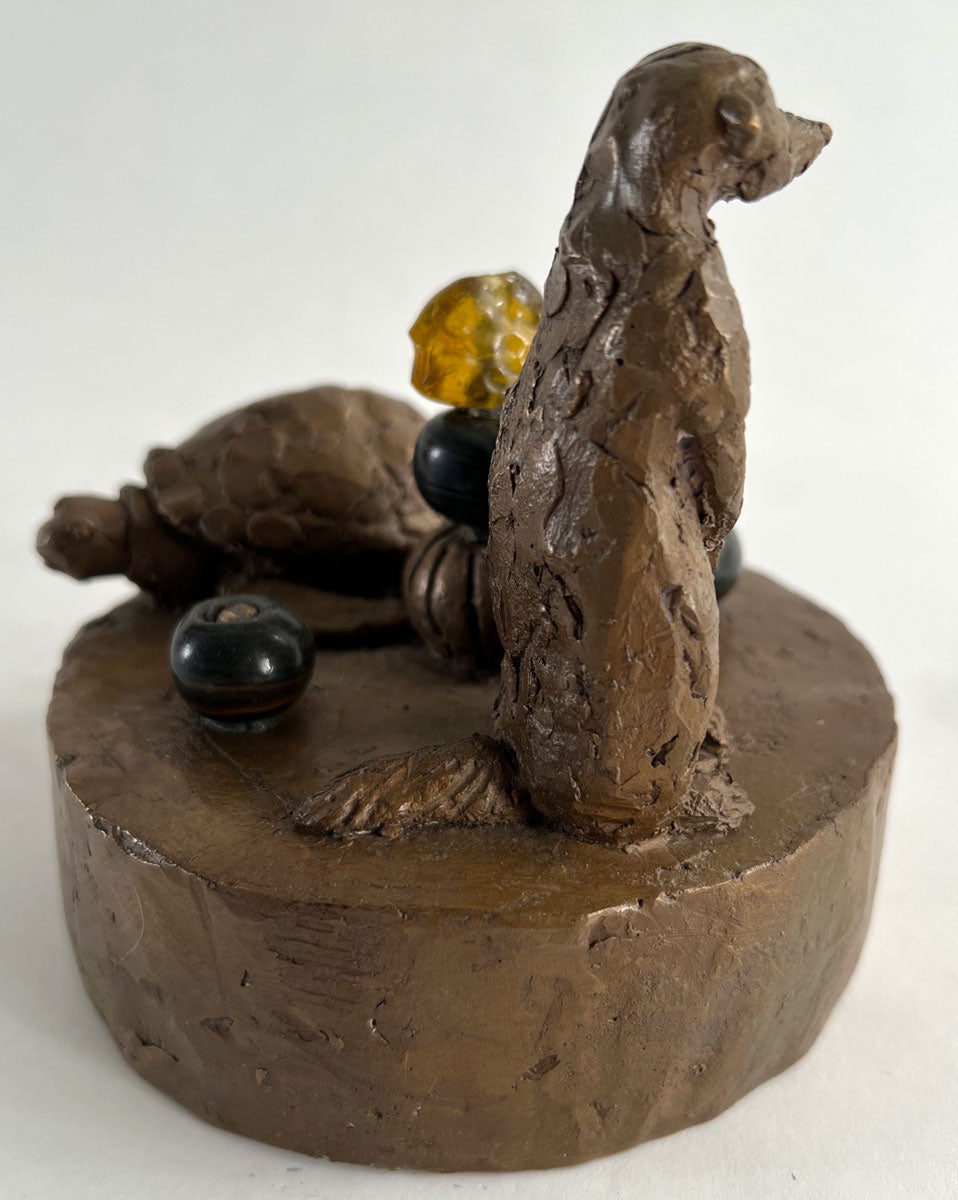 B002. Small Peaceable Kingdom: Meerkat & Turtle