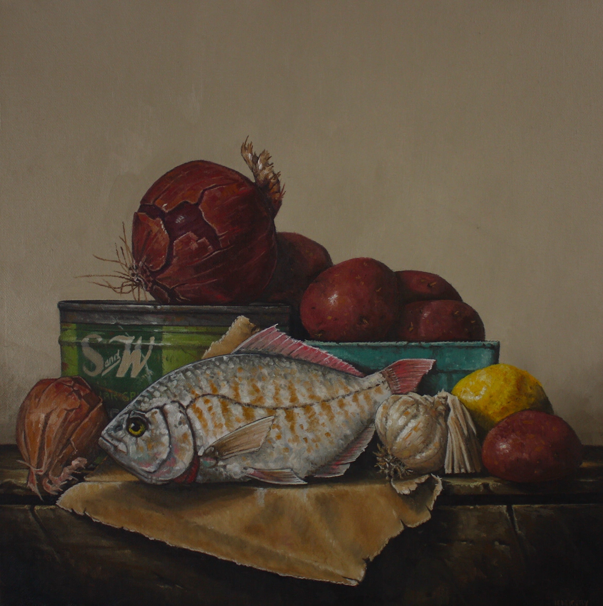 39. Bodegon with Surf Perch